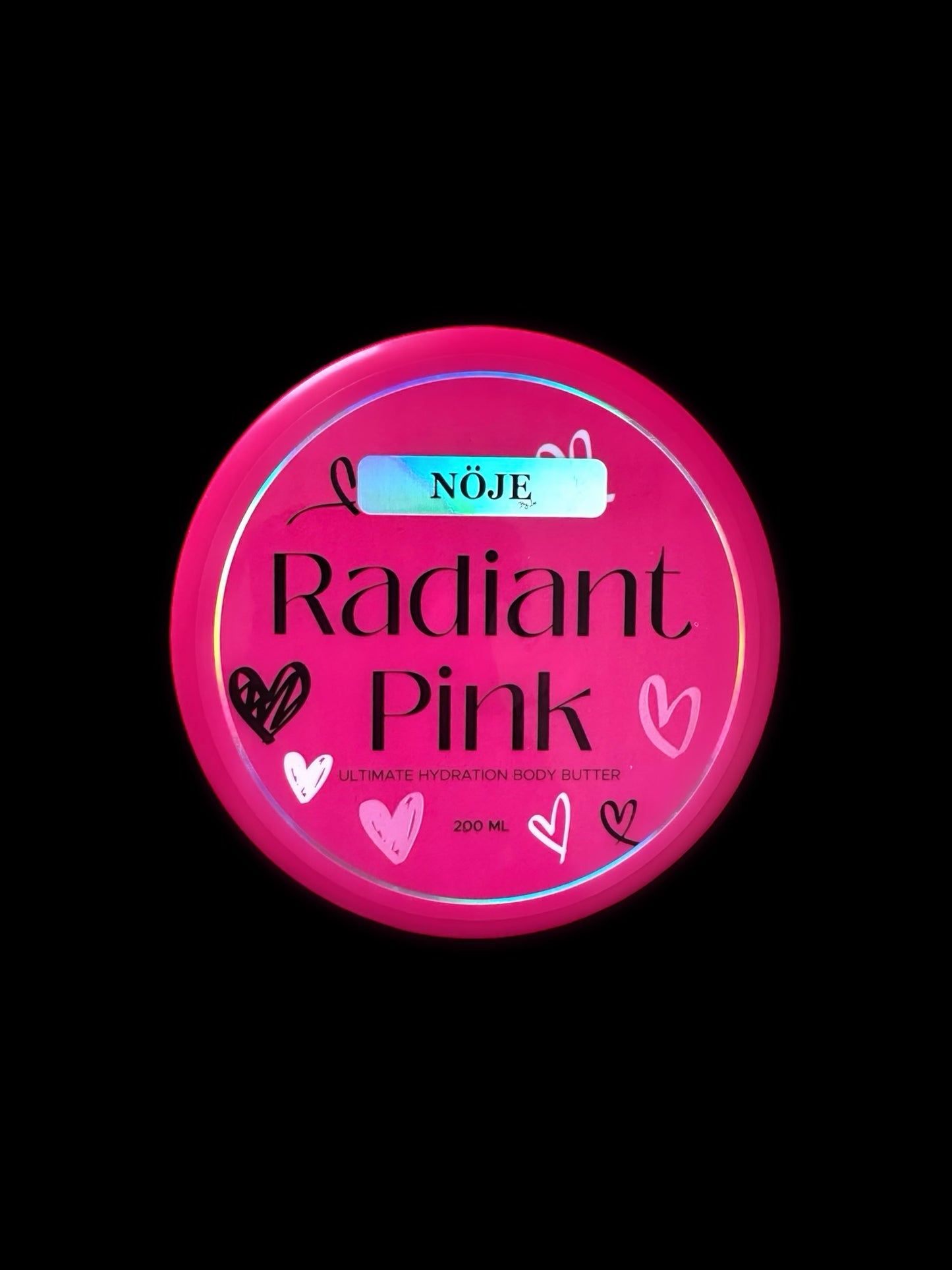 Radiant pink body butter